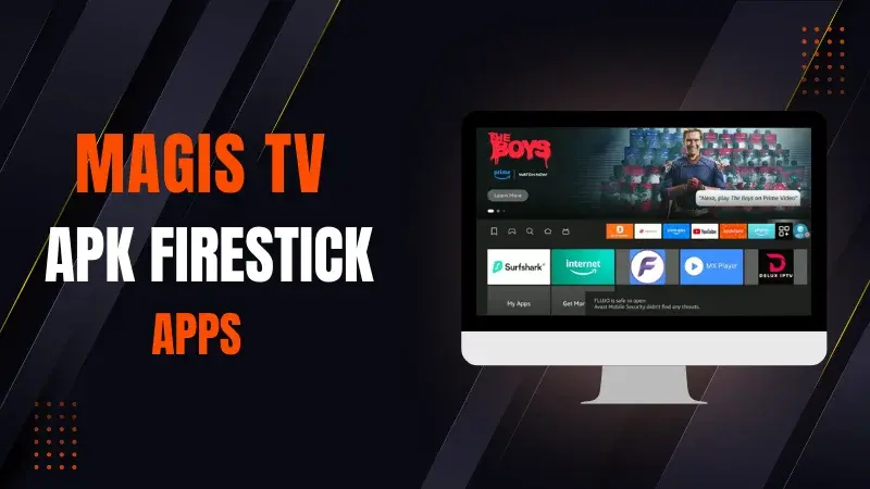 Logo de MagisTV junto a varios logos de apps en un Firestick